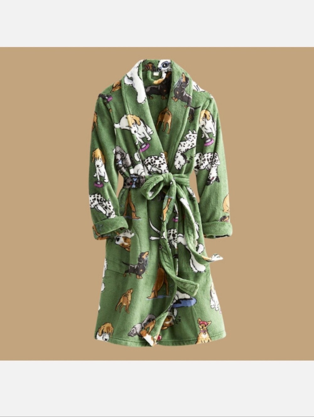 Vera Bradley Fleece Robe & Matching Nightgown In Dog Park Pattern Size Large